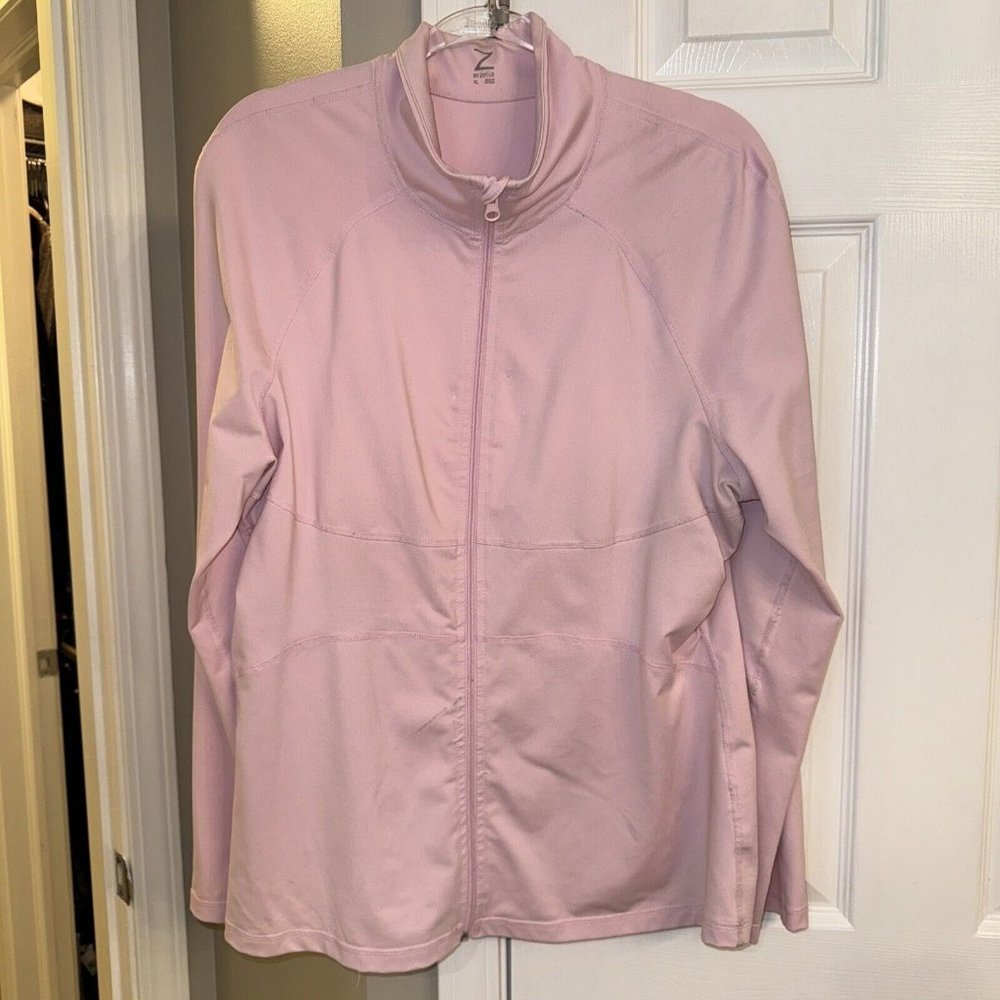 Z by Zella Light Pink Full Zip‎ Performance Jacket size XL